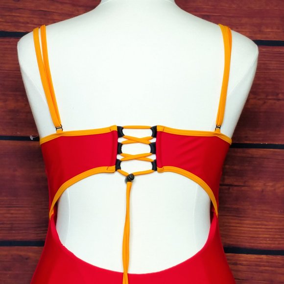 Chromat Barrel Lace-up Open Back Swimsuit - Picture 6 of 8